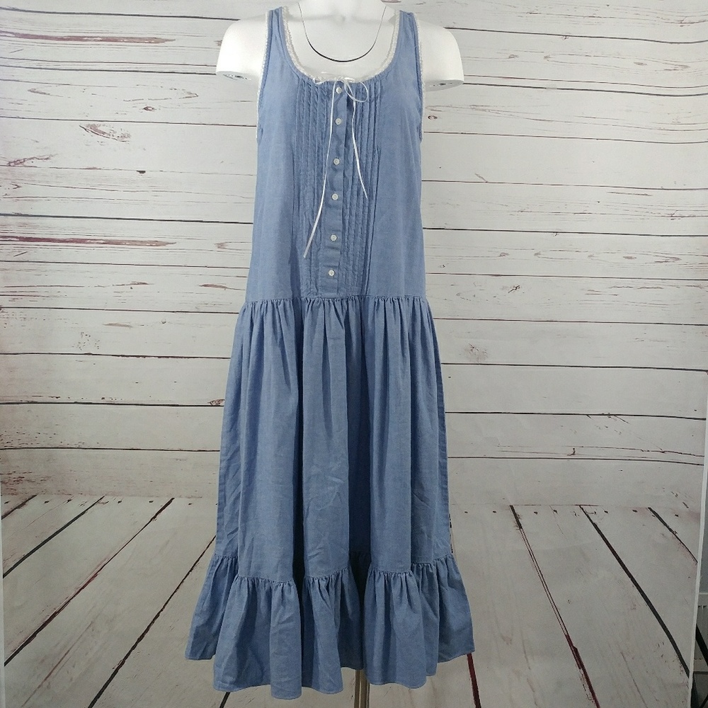 Flowy ruffled summer maxi dress with ribbon detail
